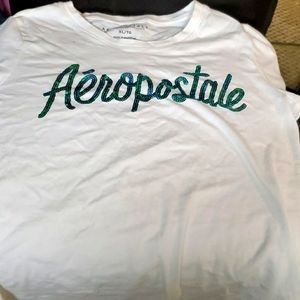 White extra large Aeropostale short sleeve shirt.